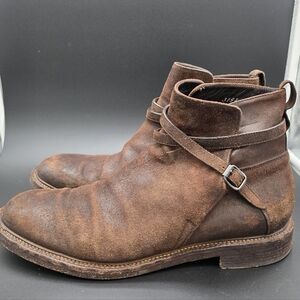 Silvano Sassetti Italian Chukka Men's Distressed Suede Ankle Boot Brown Sz 10